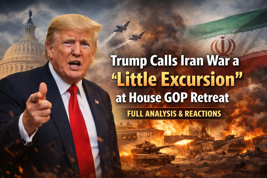 Donald Trump Calls Iran War a “Little Excursion” at House GOP Retreat – Full Analysis