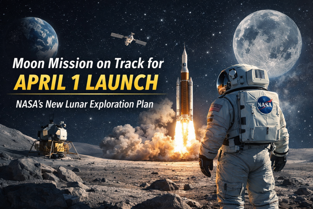 Moon Mission on Track for April 1 Launch: NASA’s New Lunar Exploration Plan