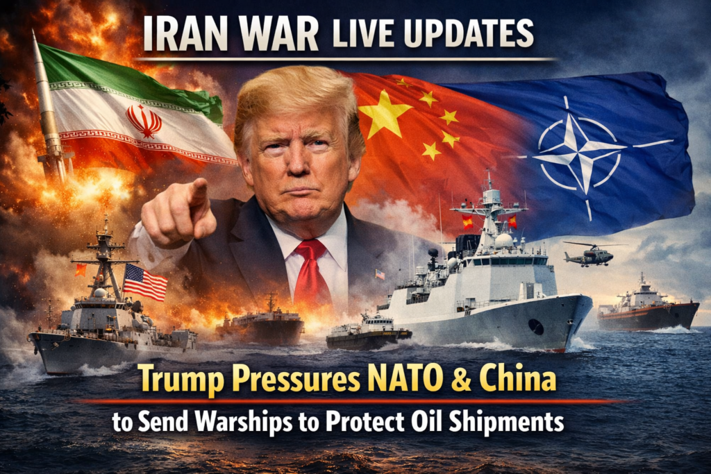 Iran War Live Updates: Trump Pressures NATO and China to Send Warships to Protect Oil Shipm